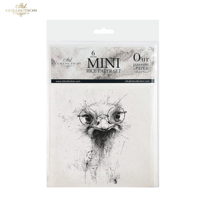 Decoupage Rice Paper Mini Set - Funky Birds