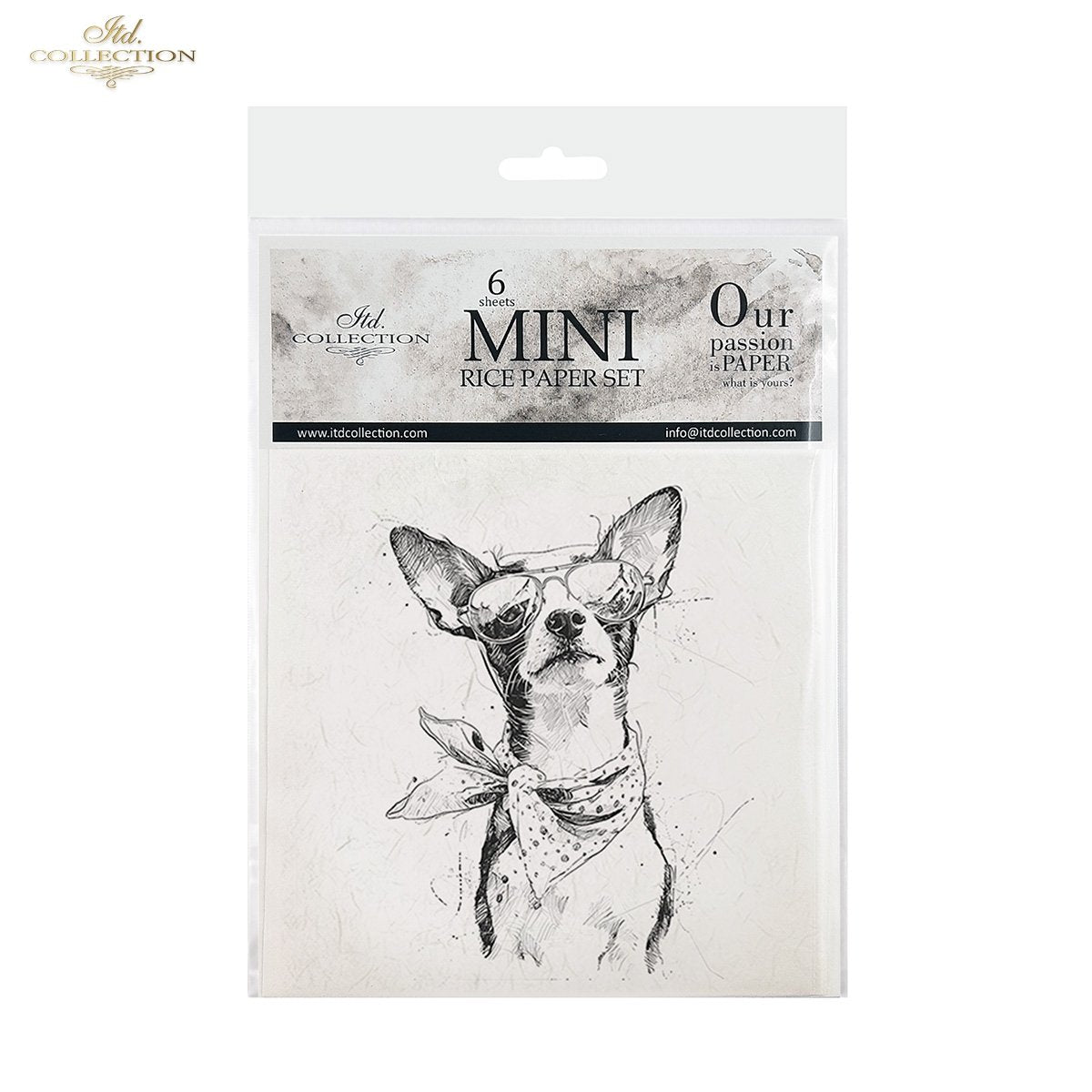 Decoupage Rice Paper Mini Set - Funky Pets