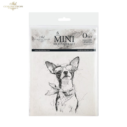 Decoupage Rice Paper Mini Set - Funky Pets