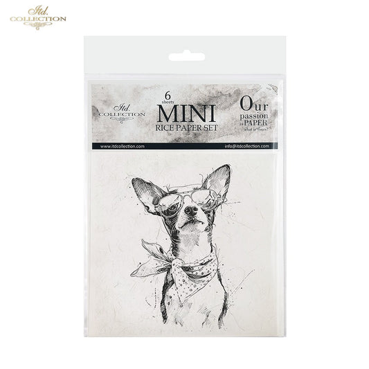Decoupage Rice Paper Mini Set - Funky Pets