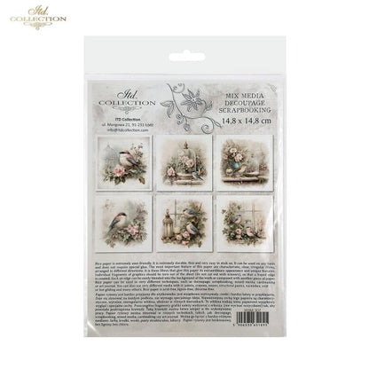 Decoupage Rice Paper Mini Set - Garden Birds