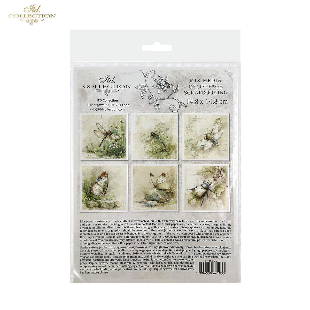 Decoupage Rice Paper Mini Set - Insects