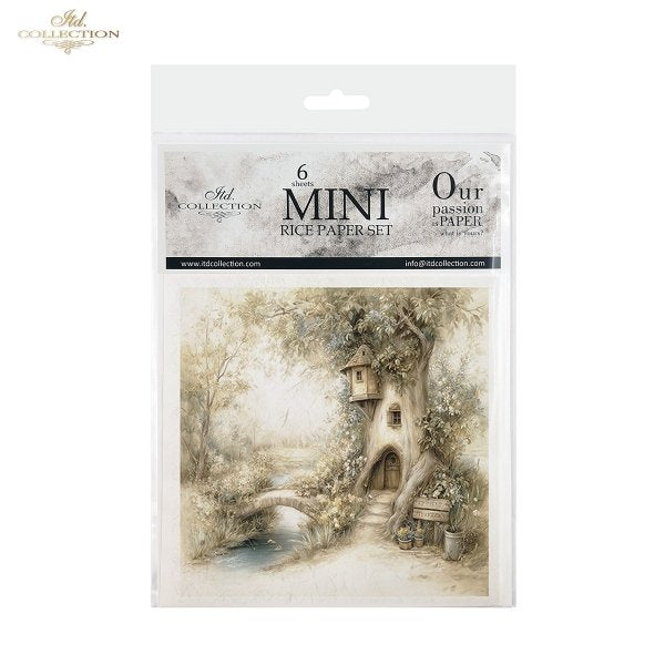 Decoupage Rice Paper Mini Set - Mice, Burrow