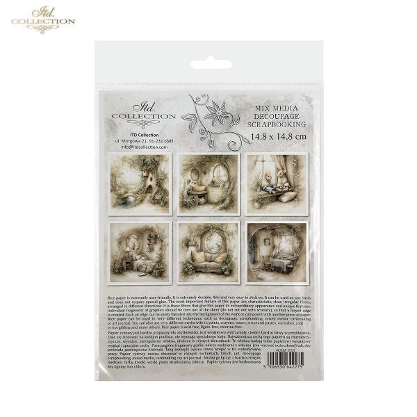 Decoupage Rice Paper Mini Set - Mice, Burrow