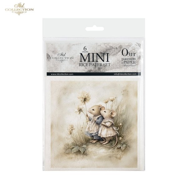 Decoupage Rice Paper Mini Set - Mice II