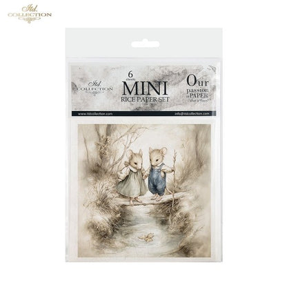 Decoupage Rice Paper Mini Set - Mice III