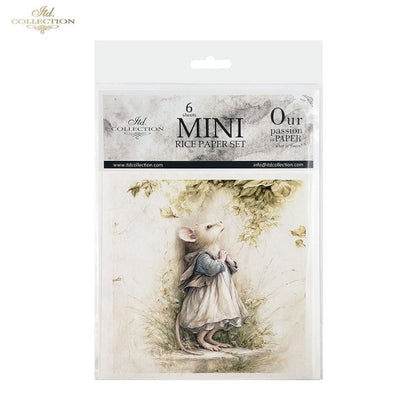 Decoupage Rice Paper Mini Set - Mice IV