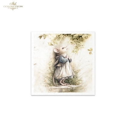 Illustration of a mouse in a dress 