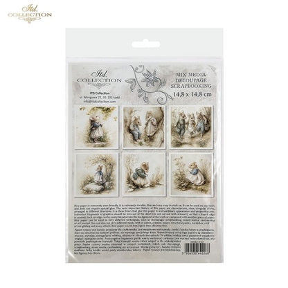 Decoupage Rice Paper Mini Set - Mice IV