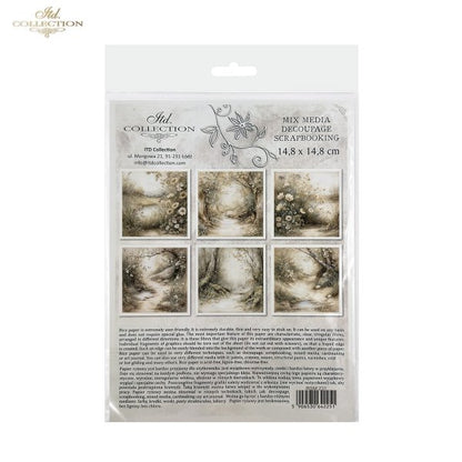 Decoupage Rice Paper Mini Set - Mice, Landscapes