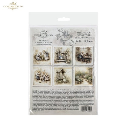 Decoupage Rice Paper Mini Set - Mice V