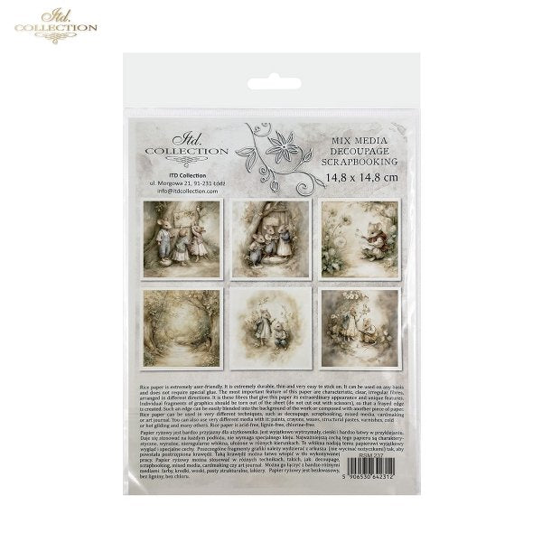 Decoupage Rice Paper Mini Set - Mice VIII