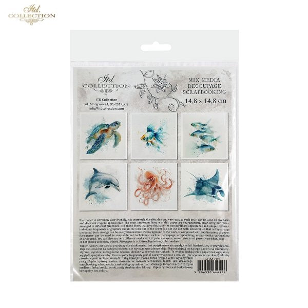Decoupage Rice Paper Mini Set - Sea Life