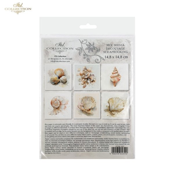 Decoupage Rice Paper Mini Set - Seashells