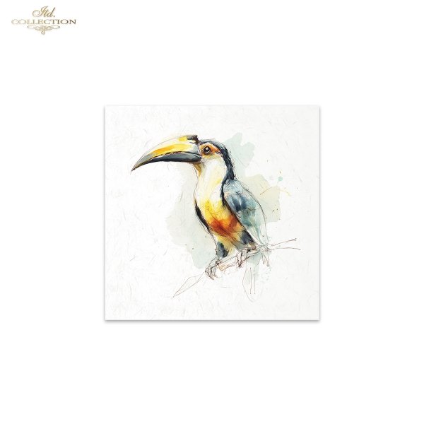 Decoupage Rice Paper Mini Set - Tropical Birds