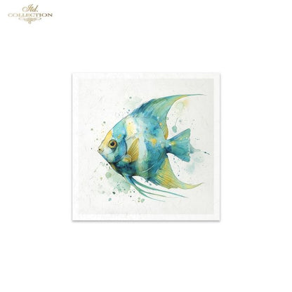 Decoupage Rice Paper Mini Set - Tropical Fish