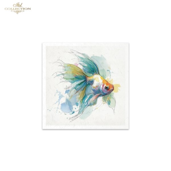 Decoupage Rice Paper Mini Set - Tropical Fish