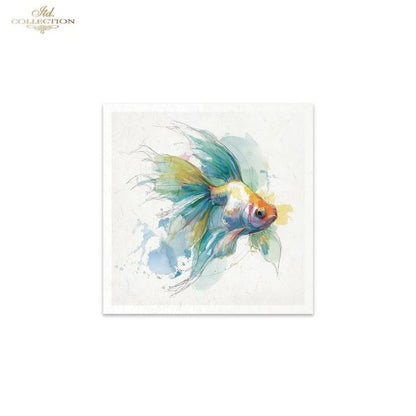 Decoupage Rice Paper Mini Set - Tropical Fish