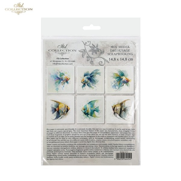Decoupage Rice Paper Mini Set - Tropical Fish
