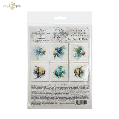 Decoupage Rice Paper Mini Set - Tropical Fish