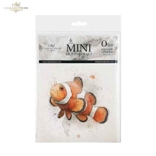 Decoupage Rice Paper Mini Set - Tropical Fish II