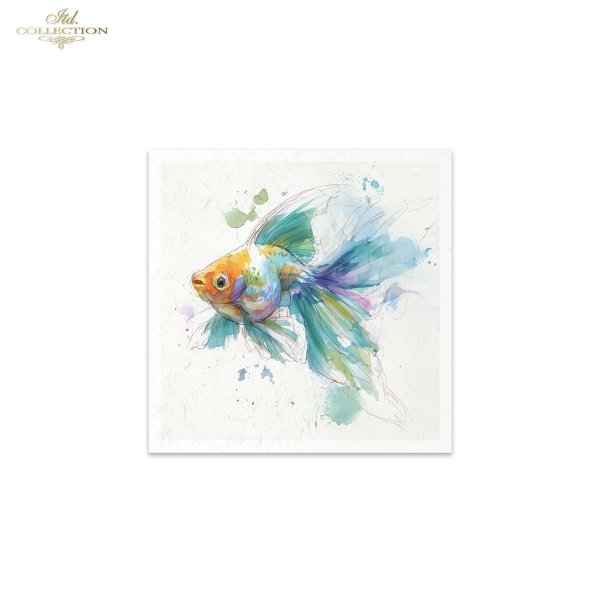 Decoupage Rice Paper Mini Set - Tropical Fish III