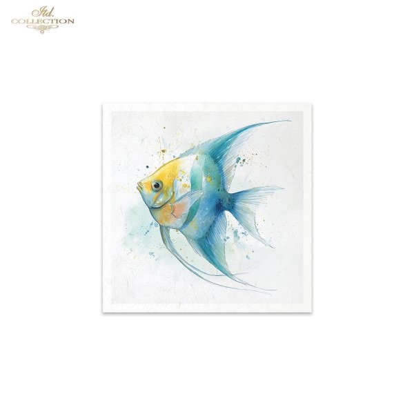 Decoupage Rice Paper Mini Set - Tropical Fish III