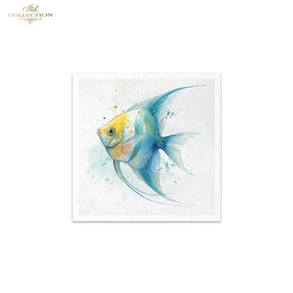Decoupage Rice Paper Mini Set - Tropical Fish III