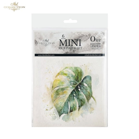 Decoupage Rice Paper Mini Set - Tropical Leaves