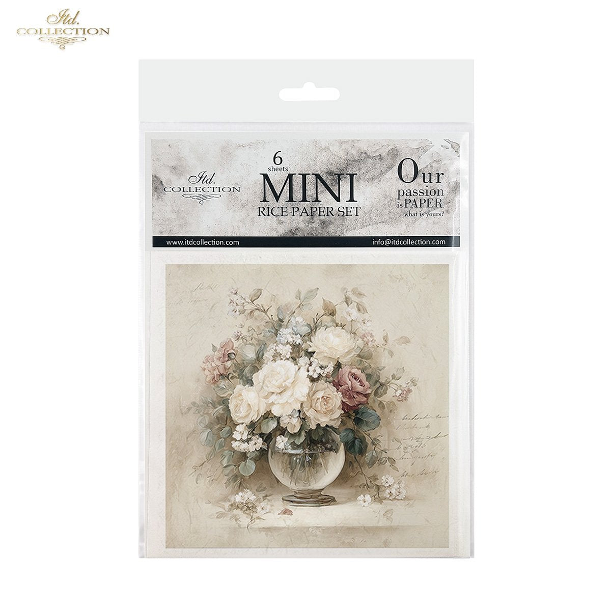 Decoupage Rice Paper Mini Set - Vintage Bouquets