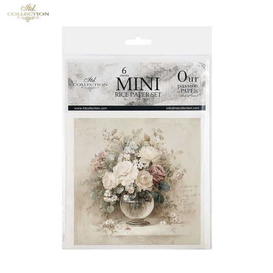 Decoupage Rice Paper Mini Set - Vintage Bouquets