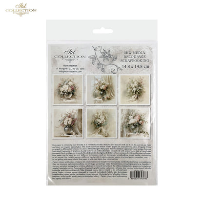 Decoupage Rice Paper Mini Set - Vintage Bouquets