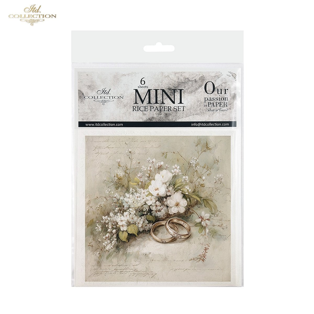 Decoupage Rice Paper Mini Set - Vintage Wedding