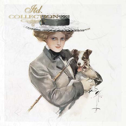 Decoupage Rice Paper Mini Set - Women and Dogs