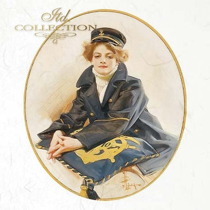 Decoupage Rice Paper Mini Set - Women at Sea