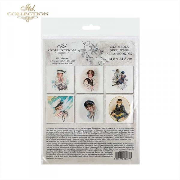 Decoupage Rice Paper Mini Set - Women at Sea