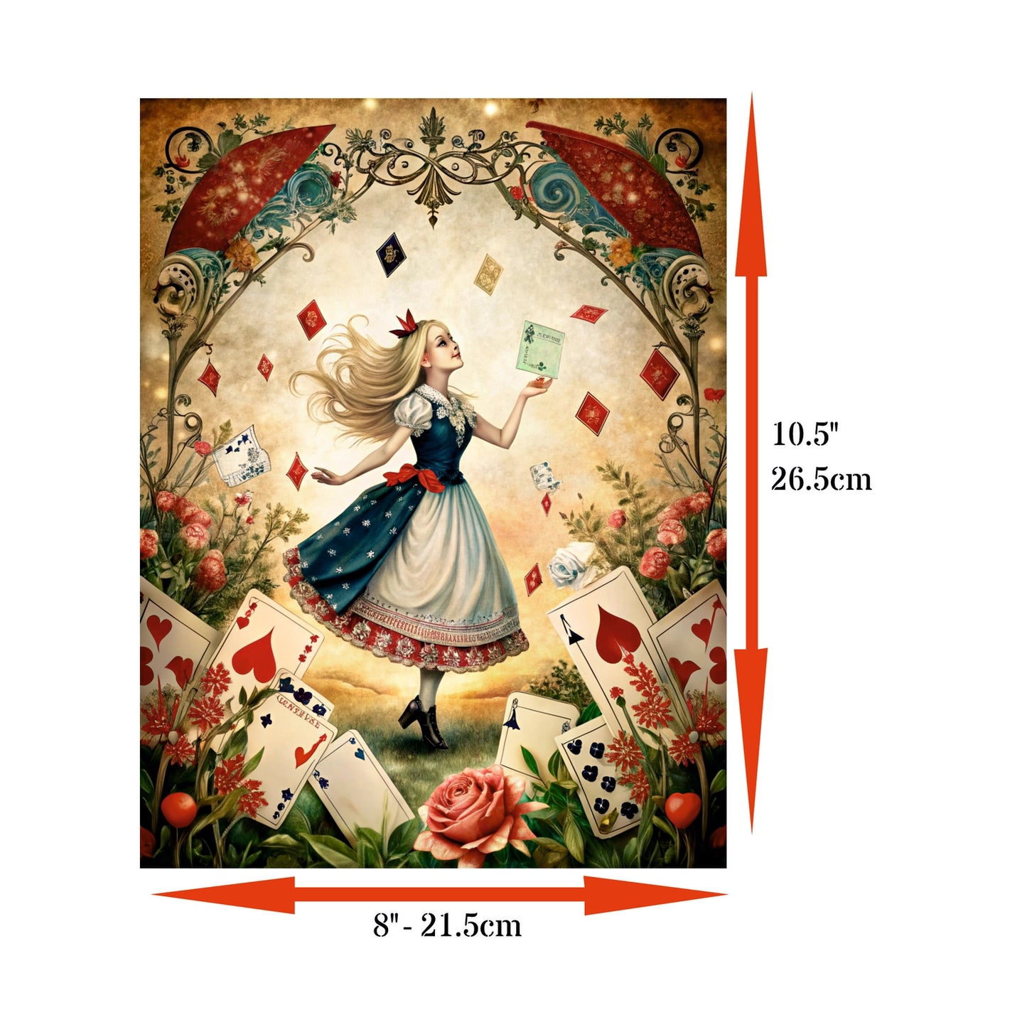 Decoupage Rice Paper Set of 6 - Alice