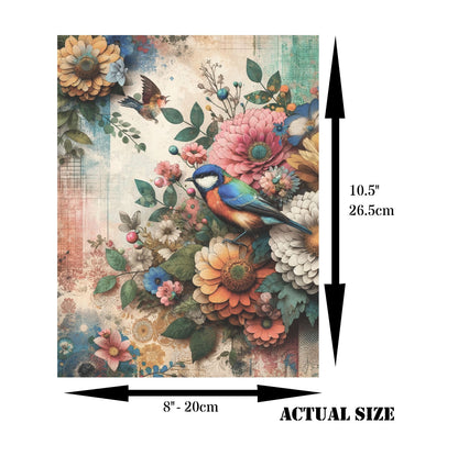 Decoupage Rice Paper Set of 6 - Birds