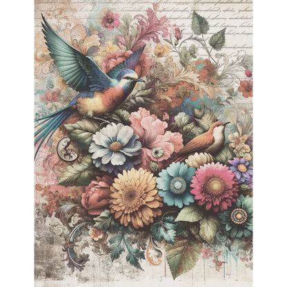 Decoupage Rice Paper Set of 6 - Birds