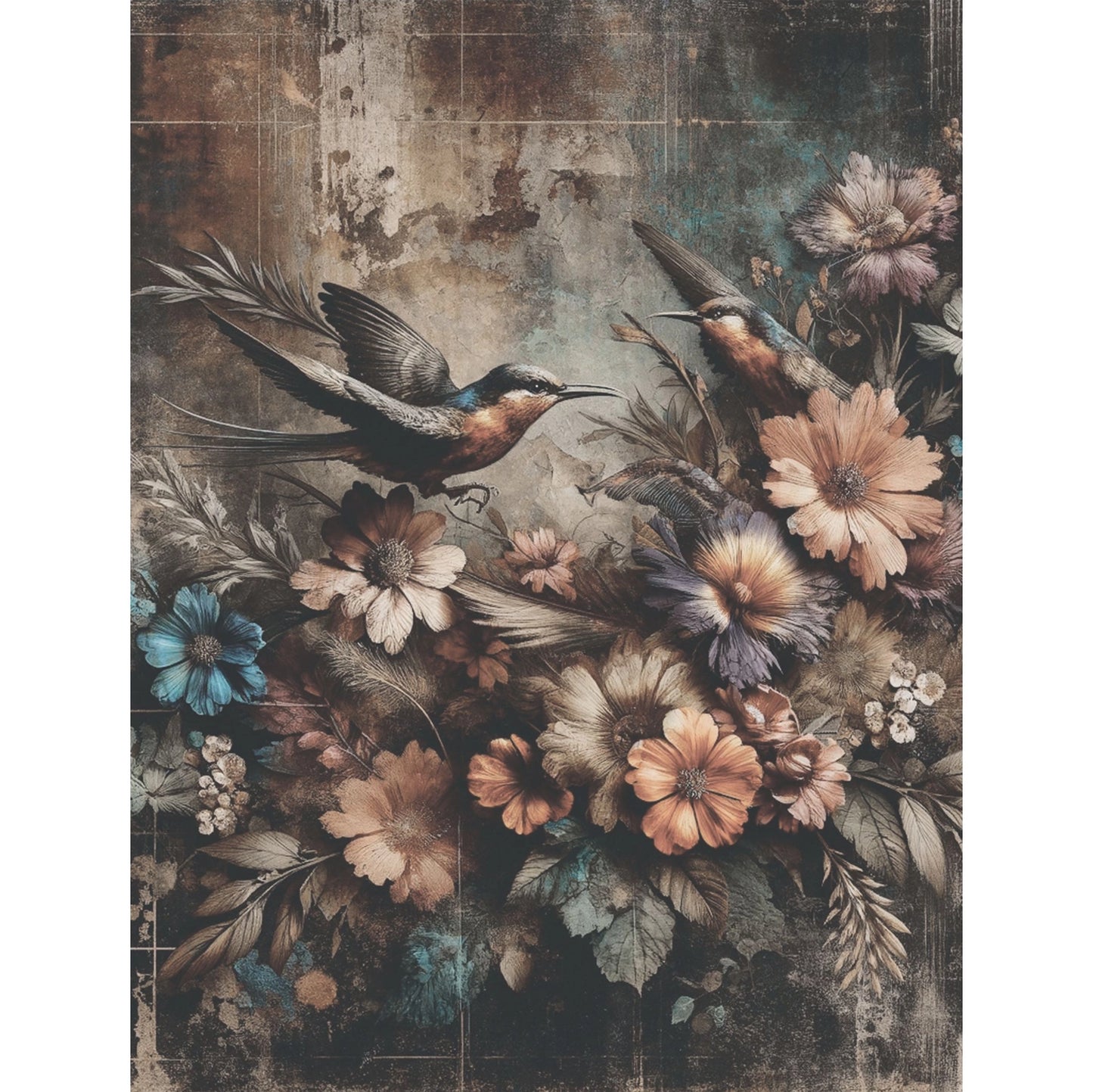 Decoupage Rice Paper Set of 6 - Birds