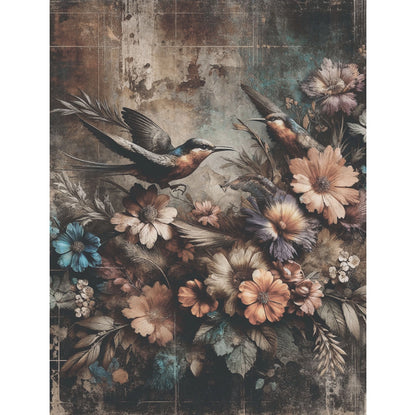 Decoupage Rice Paper Set of 6 - Birds