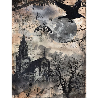Decoupage Rice Paper Set of 6 - Dark Gothic