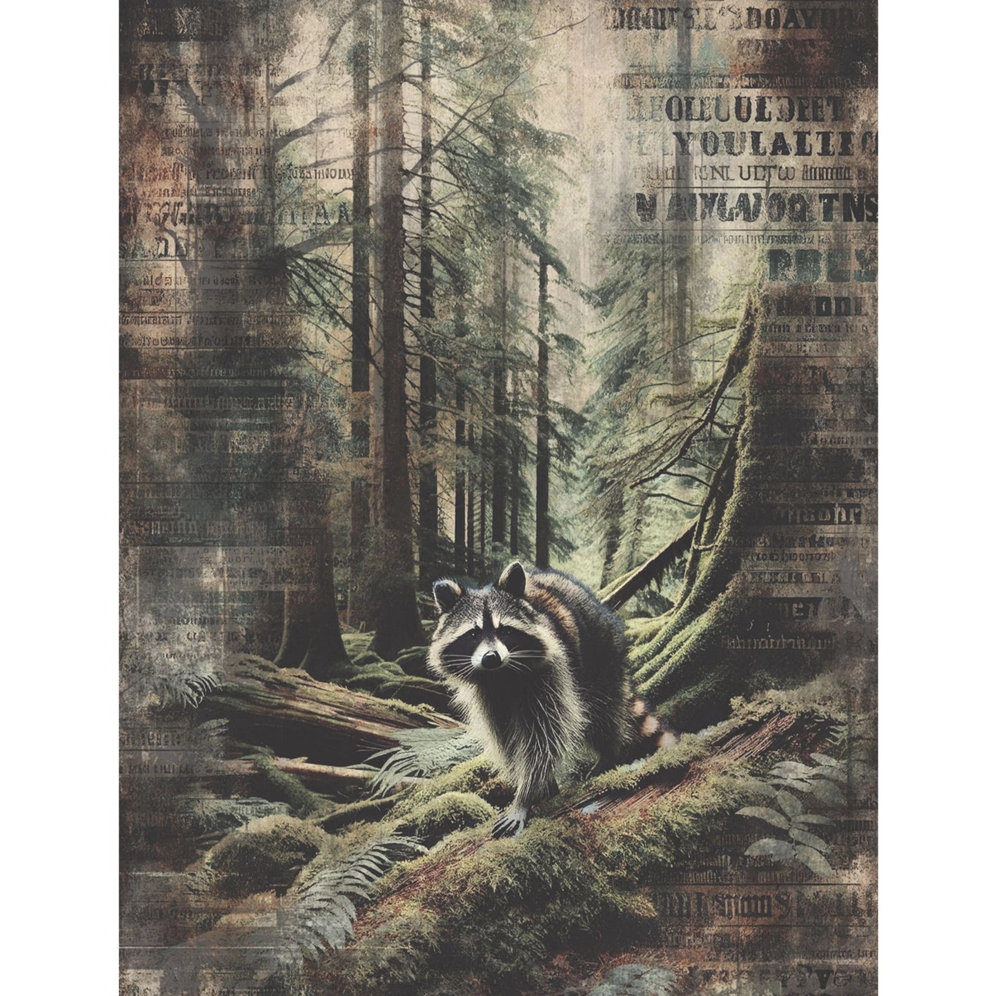 Decoupage Rice Paper Set of 6 - Forest Animals