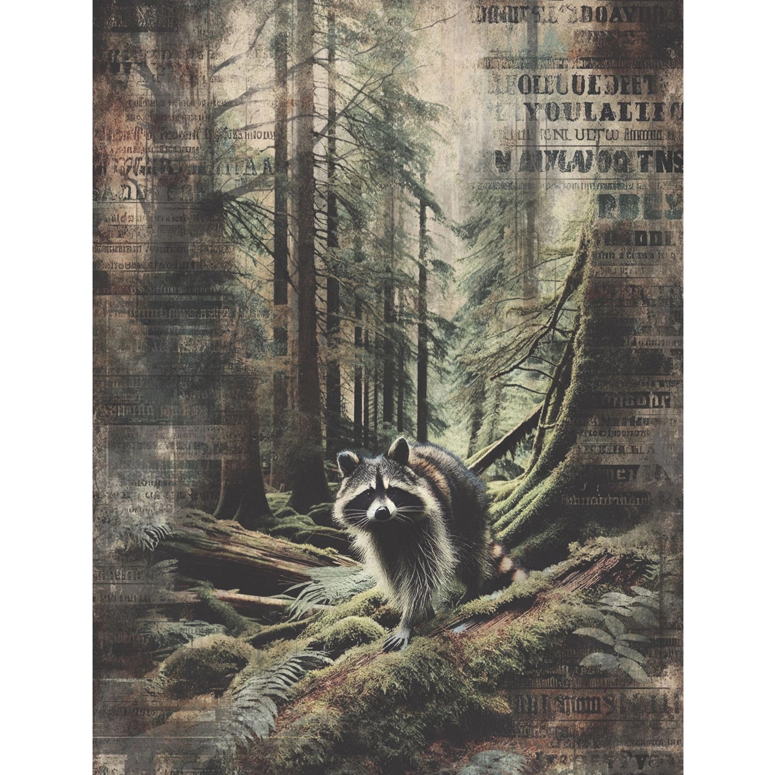 Decoupage Rice Paper Set of 6 - Forest Animals
