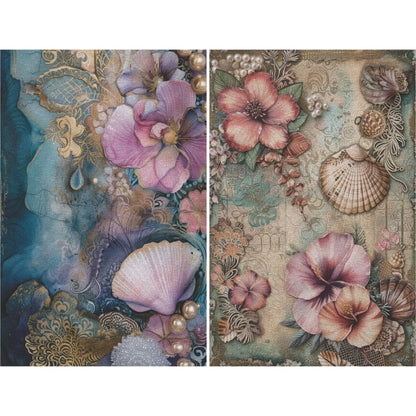 Decoupage Rice Paper Set of 6 - Mermaids
