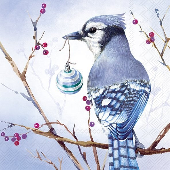 Decoupage napkins 6.5"  (2pcs)- Blue Jay