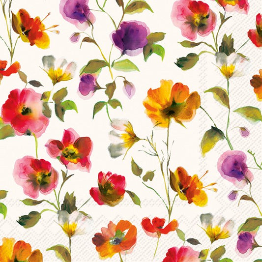 Decoupage napkins 6.5"  (2pcs)- Flowers of Summer