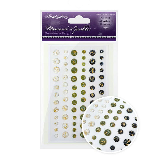 Packaging of Blakdaklory Diamond Sparkles with a close-up of the gemstones on a white background.