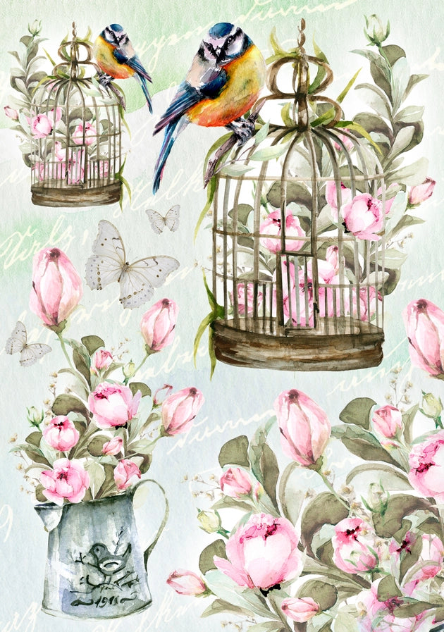 European Excellency Decoupage Rice Paper A4 - French Mood