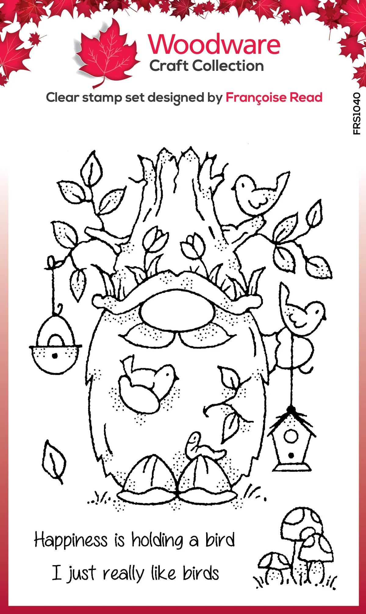 Woodware Clear Singles Birdwatching 4 in x 6 in Stamp Set